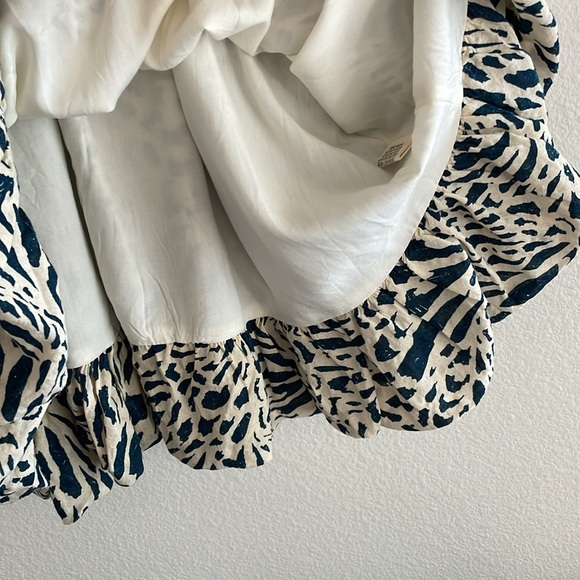 Mahina Dark Teal and Cream Spaghetti Strap Sundress - Picture 8 of 11